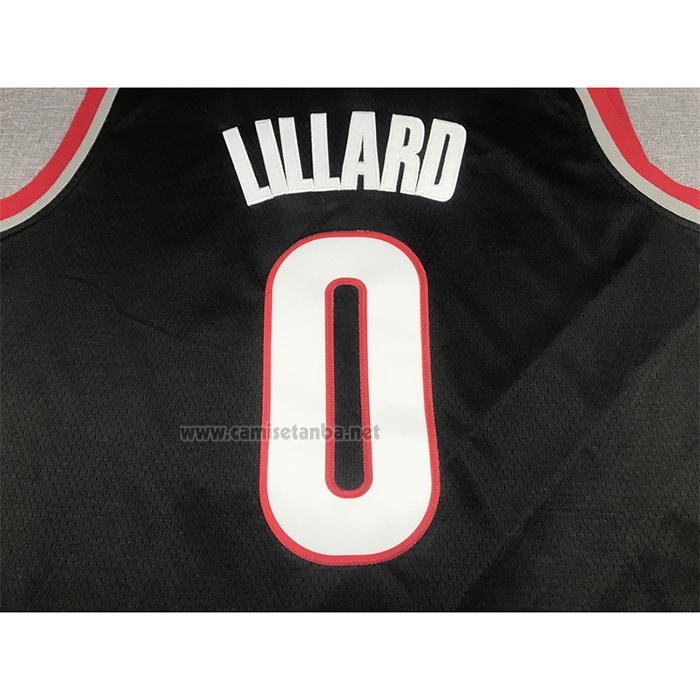 Camiseta Portland Trail Blazers Damian Lillard #0 Icon 2021-22 Negro